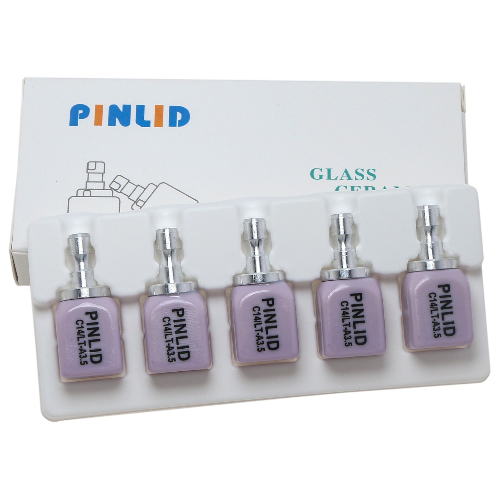 US LT C14 Dental Lithium Disilicate Blocks Glass Ceramic Emax for CEREC CAD/CAM