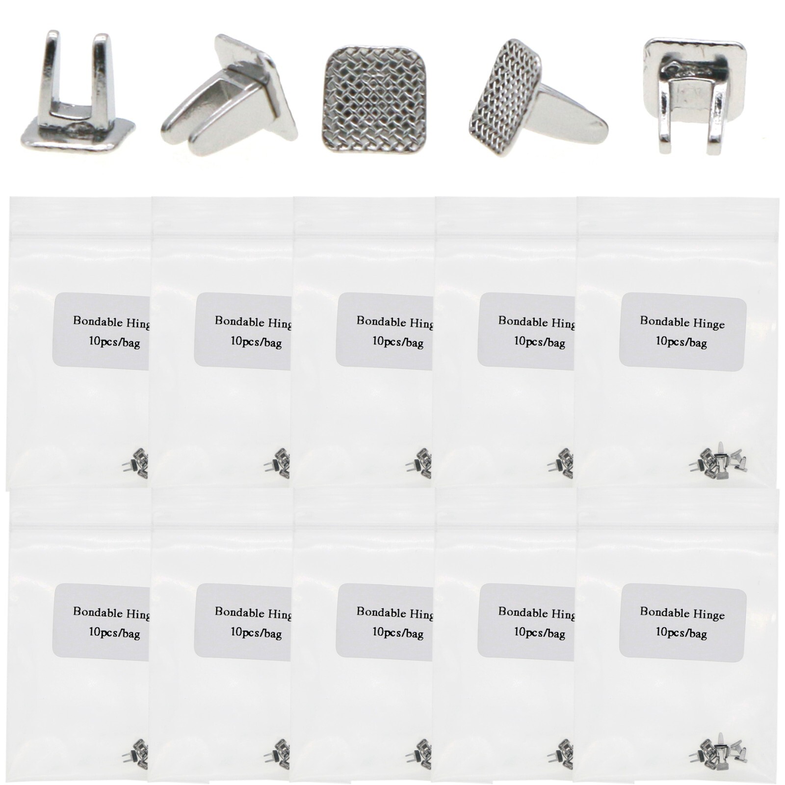 US 100Pcs Dental Orth Bite Turbos Openner Tongue Tamers Hinge Lingual Button