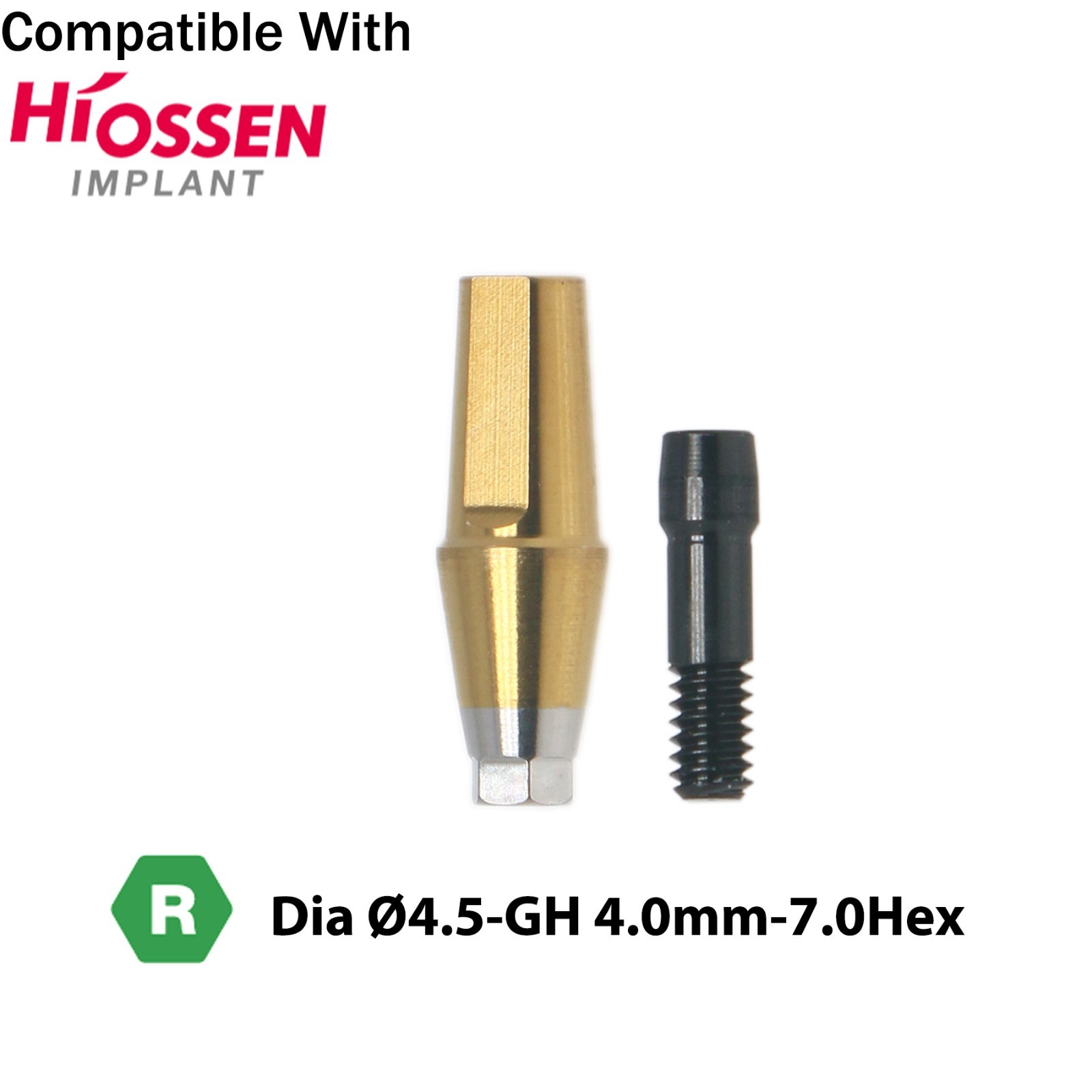 Titanium Straight Transfer Abutment Compatible with Osstem Hiossen Mini/Regular