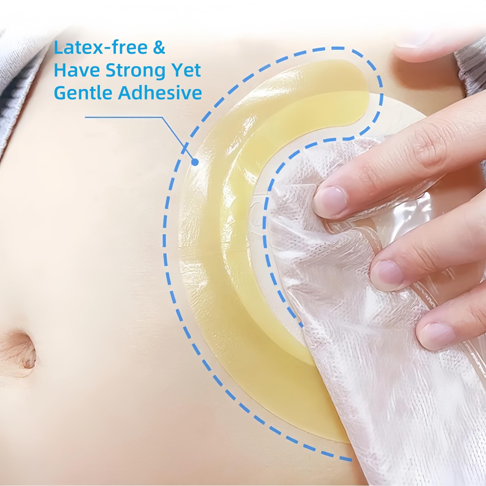 10 Pcs Elastic Colostomy Barrier Strips | 10Pcs/Box, Strips,10pcs/Box