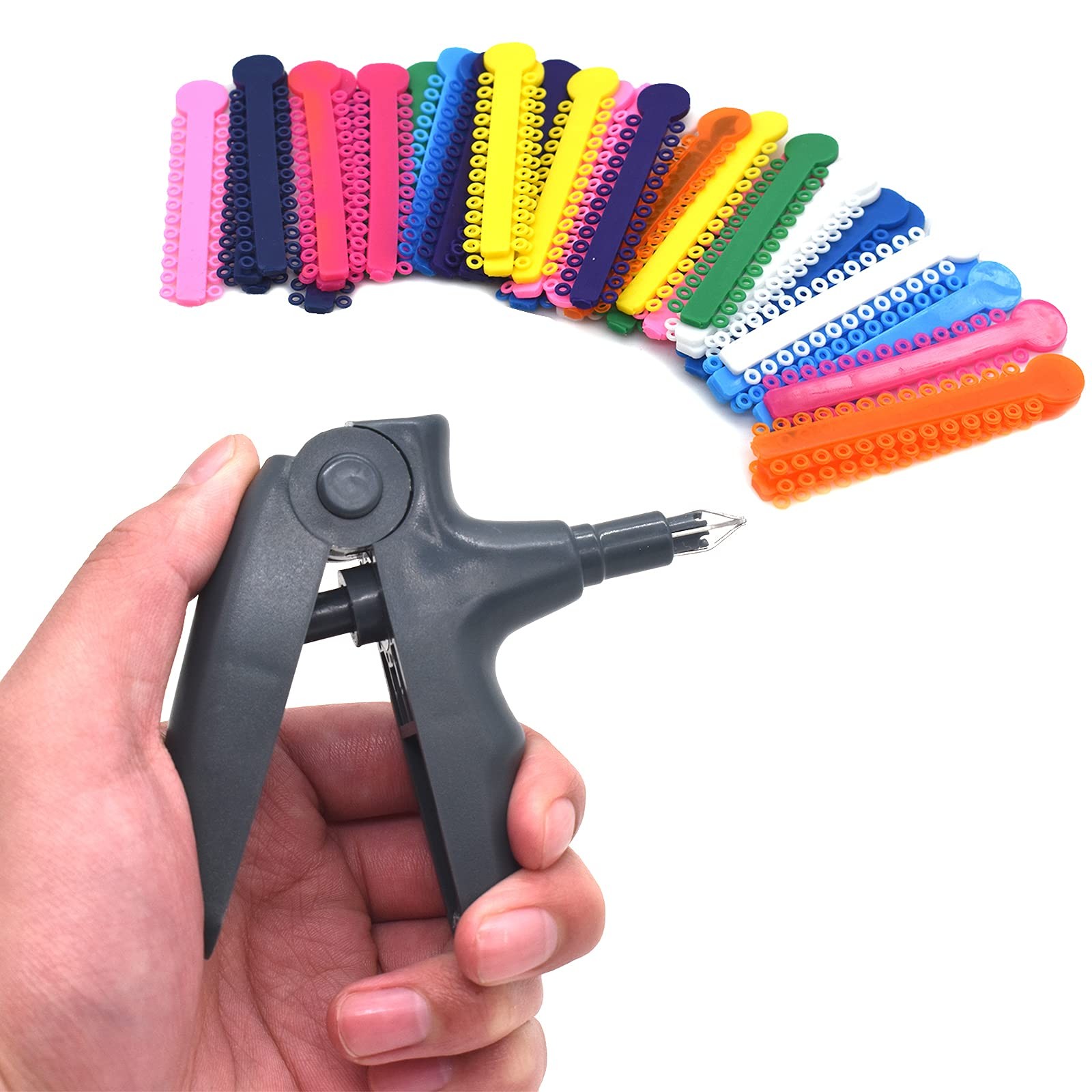 Dental Orthodontic Ligature Ties Multi-color 1040pcs and Orthodontic Ligature Gu