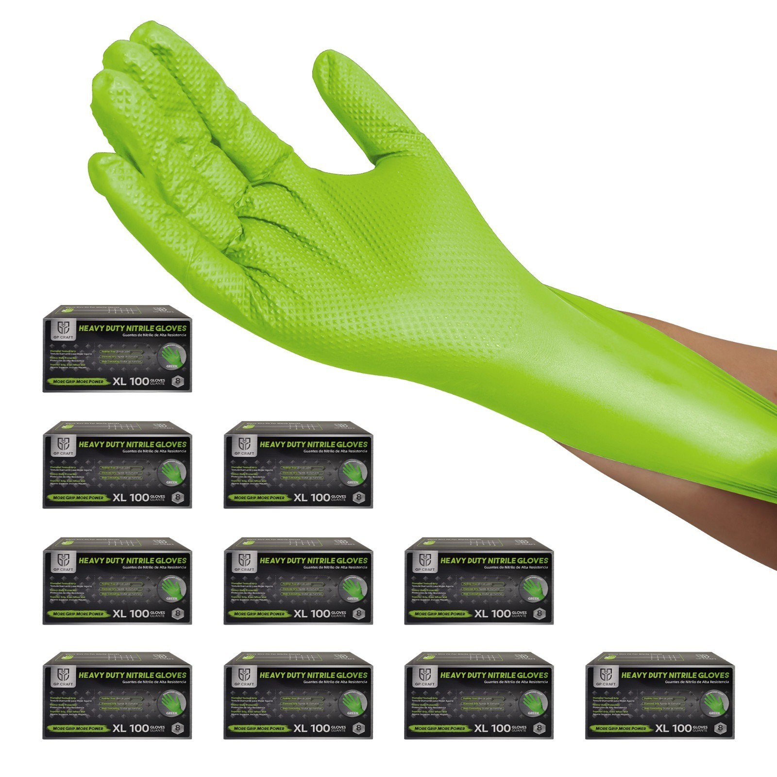 100-Count Heavy-Duty Industrial Nitrile Gloves: 8 Mil & Latex-Free (Large)