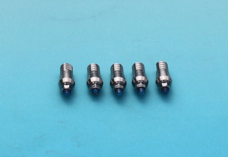 Lotx10 Titanium straight abutment Slim Narrow internal hex 2.1 with screw 9 mm