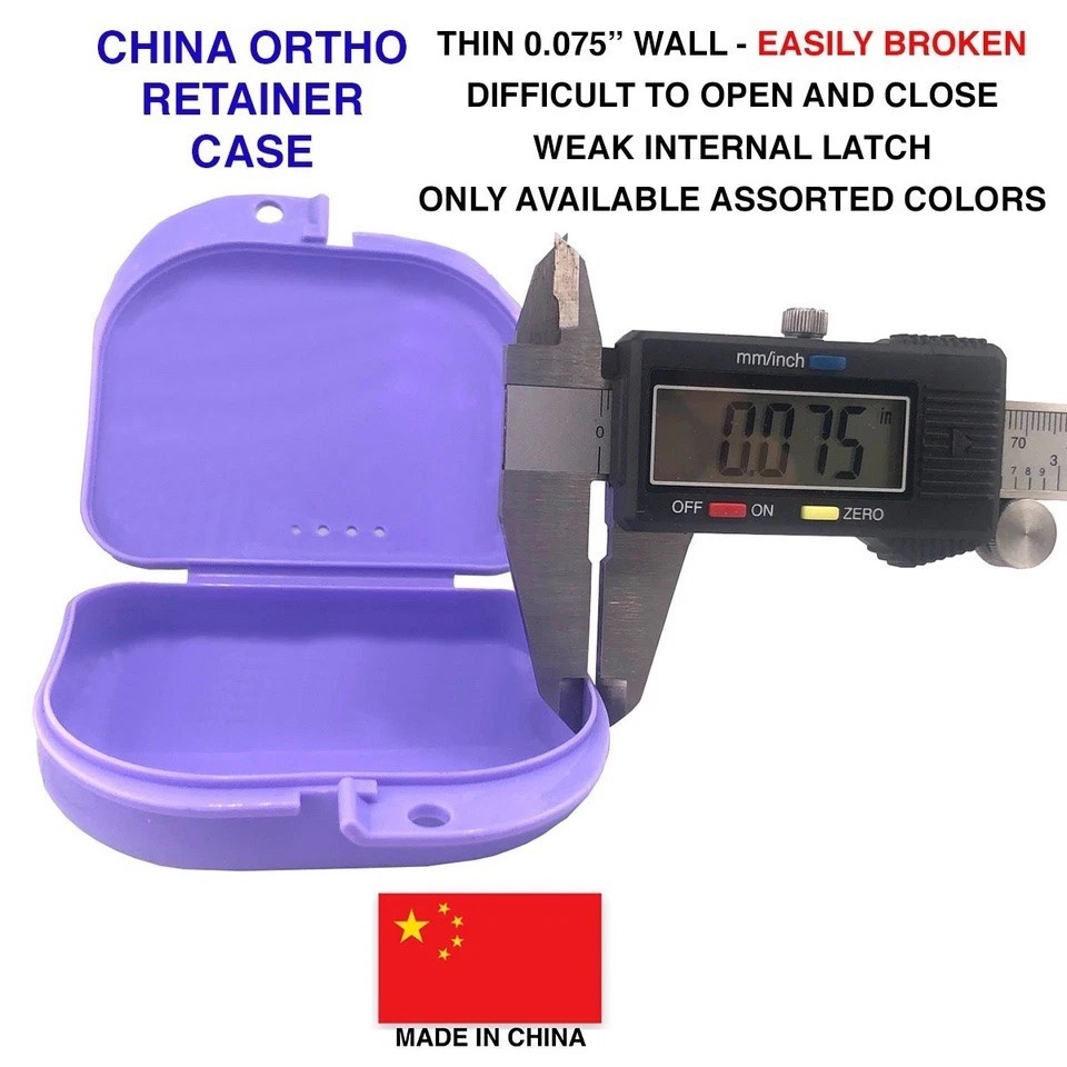500 Mixed Colors Denture Retainer Box Orthodontic Dental Case Mouth Ortho Brace
