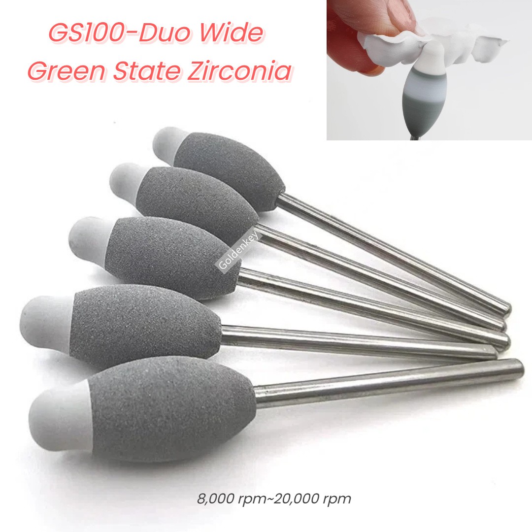 Dental Duo Wide Matrix Shapers for Contouring Green State Zirconia GS100 Egg