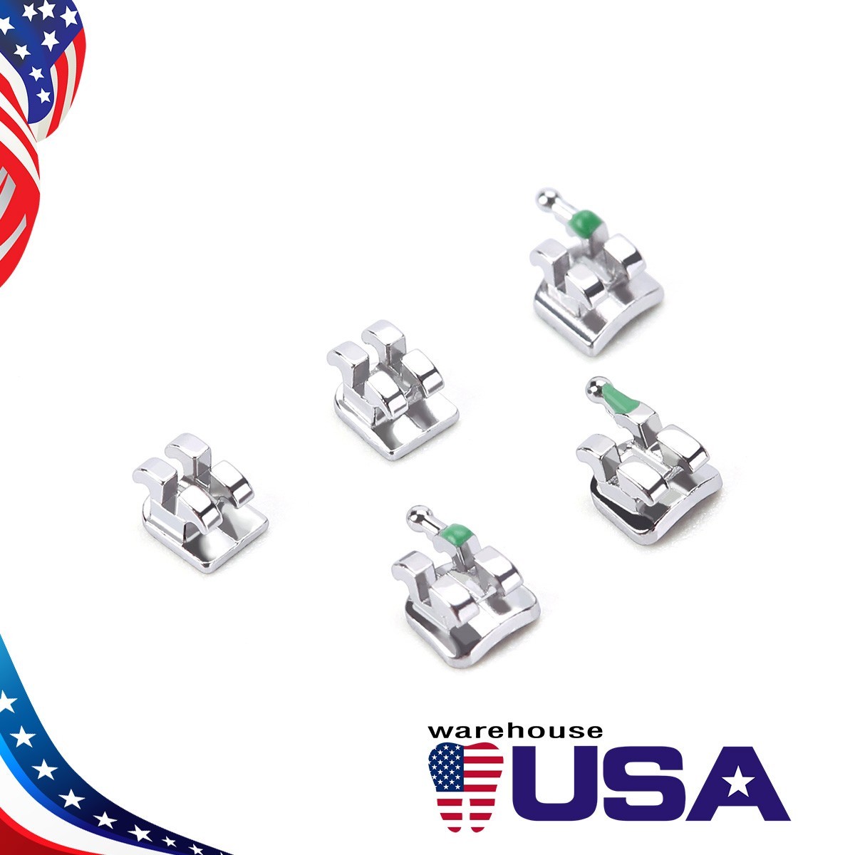 1 Pack Dental Orthodontic Brackets Braces Mini Roth.022″ Hooks 3-4-5