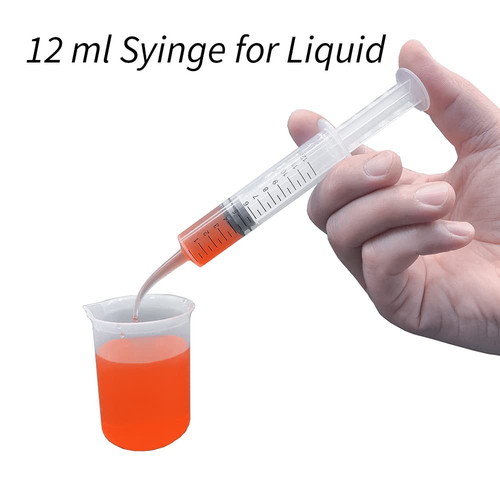 Wisdom Teeth Syringe, 5 Pack Irrigation Dental Syringes with Measure Scale