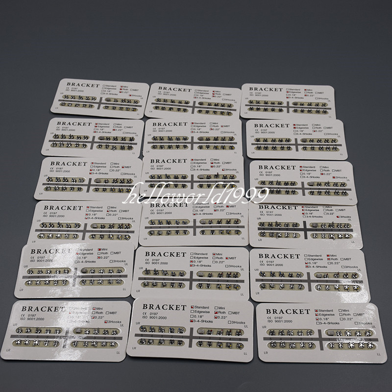 20 Pcs/Pack Metal Dental Orthodontic Brackets Braces MBT Slot.022 3-4-5 W/ Hooks