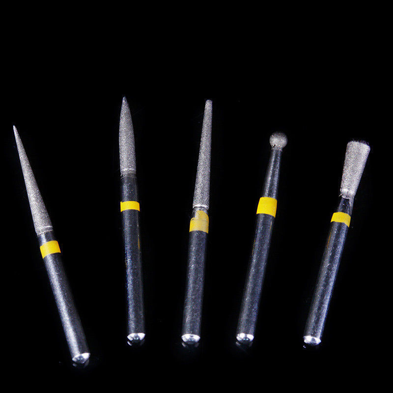 1 Box Dental Diamond FG Burs Drill Kit Creamics/Composite Polishing 10 Pcs/Box