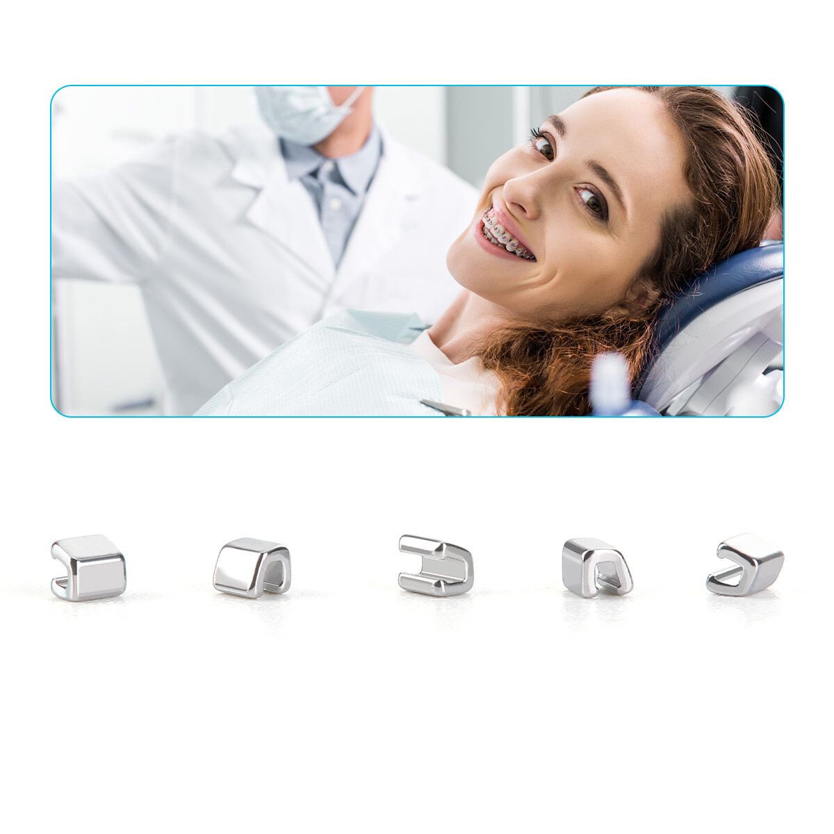 AZDENT Dental Ortho Crimpable Hook Stops Type Fixed on Arch Wires 10pcs/bag