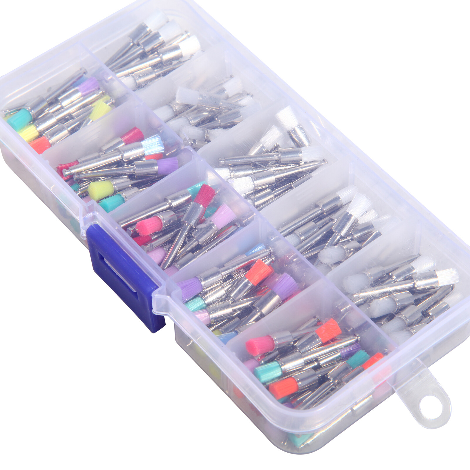 200pcs US Mixed Dental latch type prophy polishing brush flat tapered Brushes ty