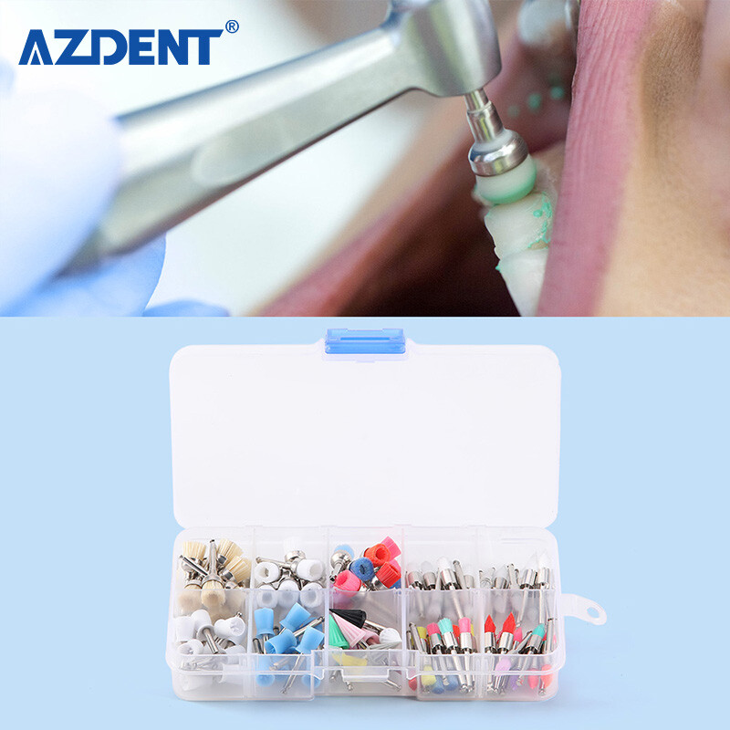 100Pcs/Box Dental Lab Disposable Polishing Prophy Brush For Slow Speed Handpiece