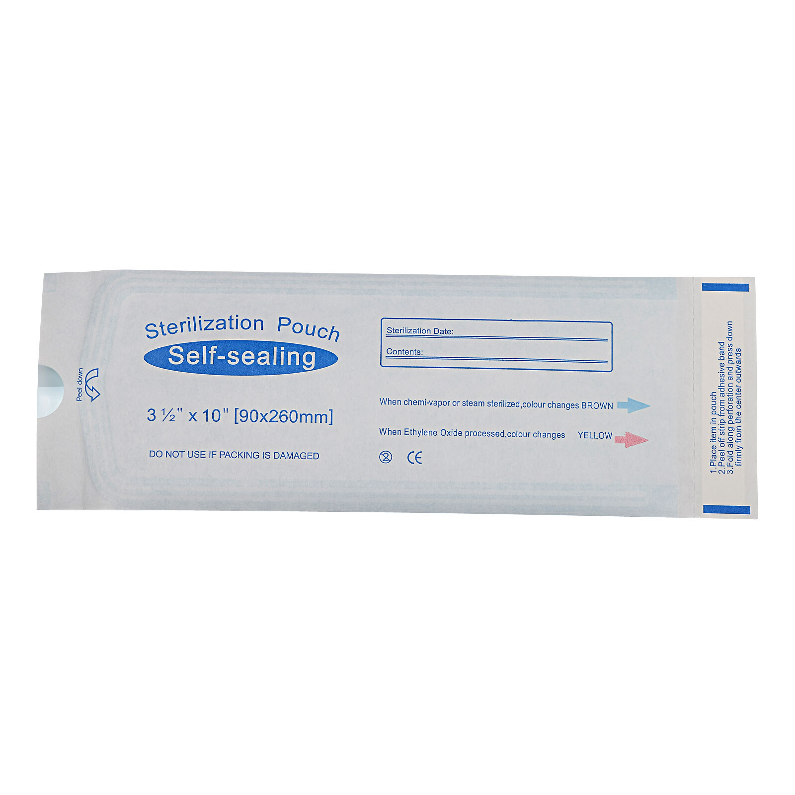 200pcs Dental Pouch Bags Self Sealing Sterilization For Dental Nail Tools (1bag)