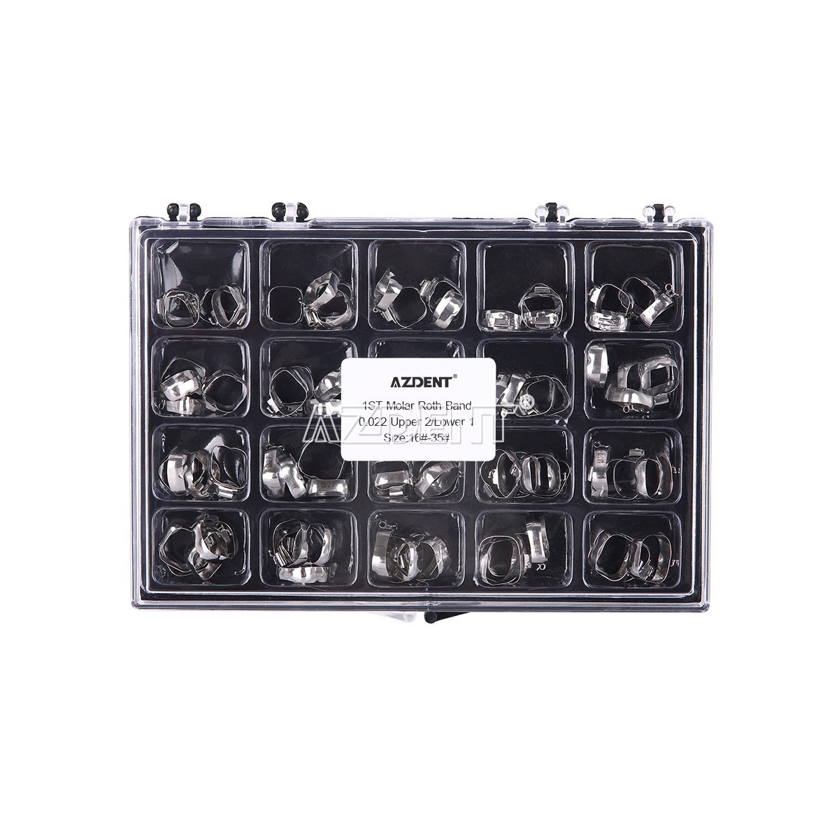 Bandas ortodónticas dentales con tubo bucal Roth.022 para primer molar 16#-35#