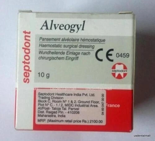 Alveogyl Paste Dry Socket Treatment Dental Material 10gm by Septodont!