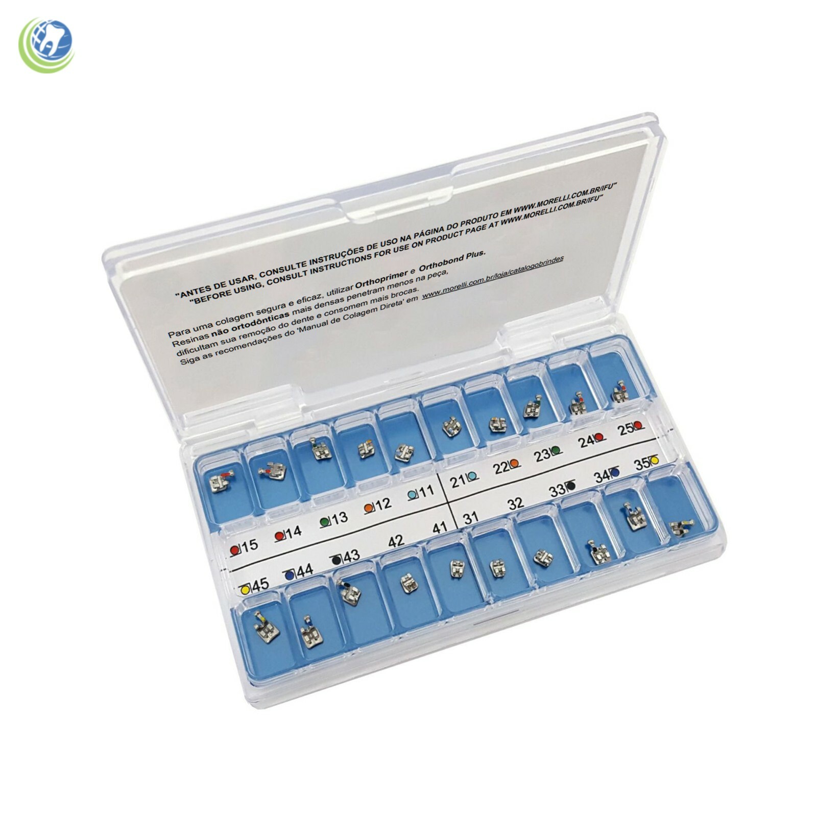BRACKETS CASE ROTH MAX 0.22 MORELLI 1015905 Orthodontic USA seller