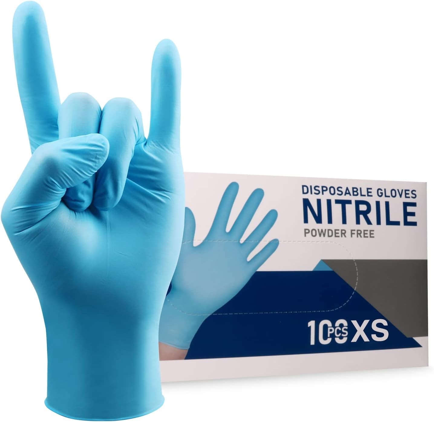 Ambidextrous Nitrile Gloves Small 100 Count Waterproof Powder Free for Cleaning