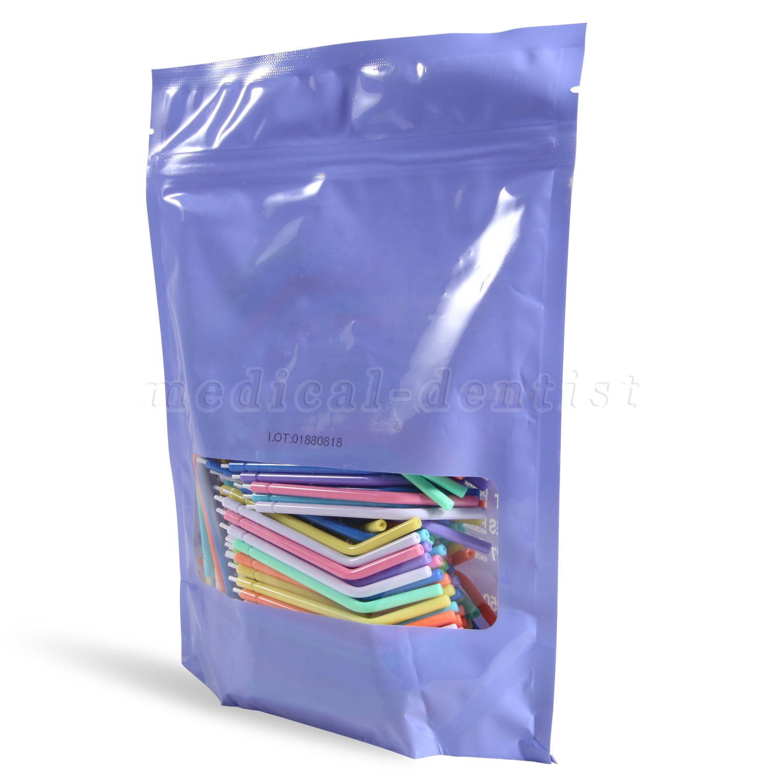 250 Pcs Dental Disposable Air Water Syringe Tips-White Inner Rainbow Outer Tube