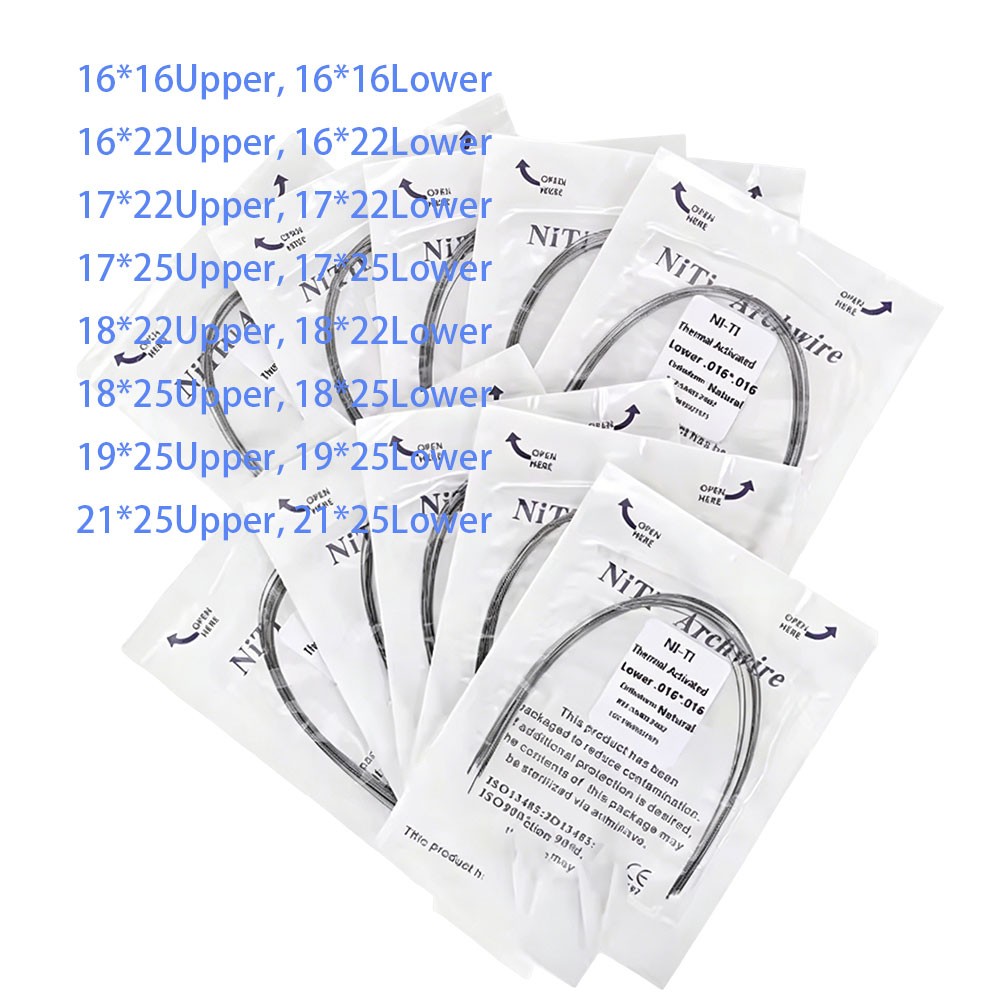 Dental Ortho Heat Thermal Activated Niti Rectangular Natural Form Arch Wire