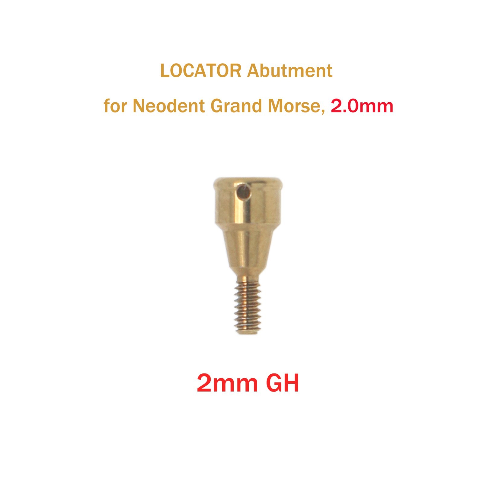For Neodent Grand Morse GM LOCATOR Abutment PEEK w/Male Caps Inserts Overdenture