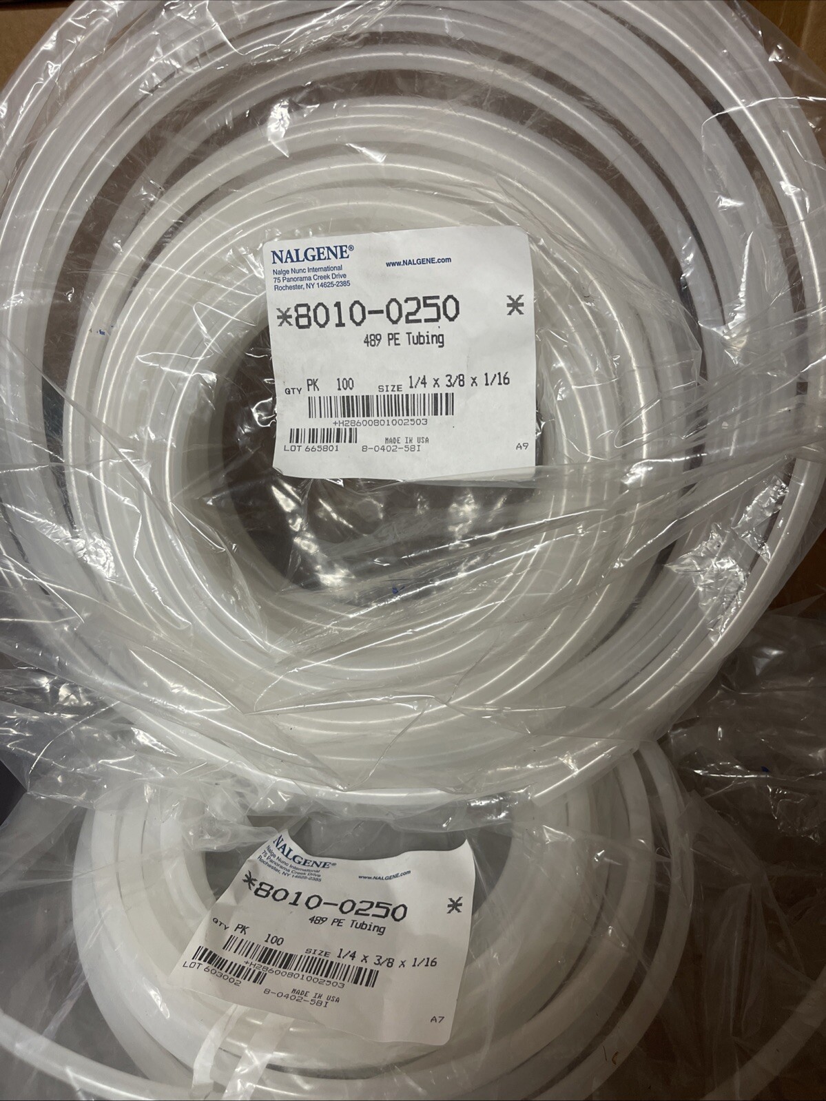 Thermo NALGENE – 8010-0250 – 489 PE TUBING – 100+ft – 1/4 x 3/8 x 1/16