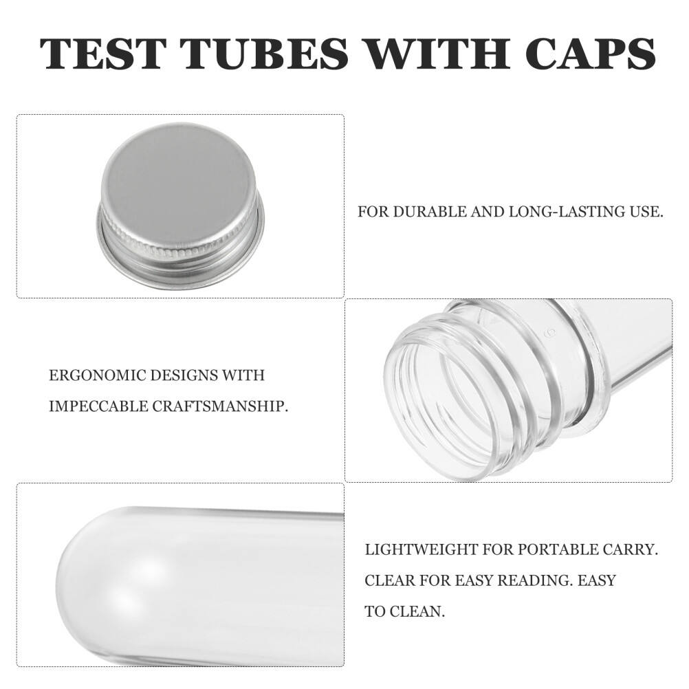 20pcs test tubes plastic test tubes for halloween test tubes with screw caps
