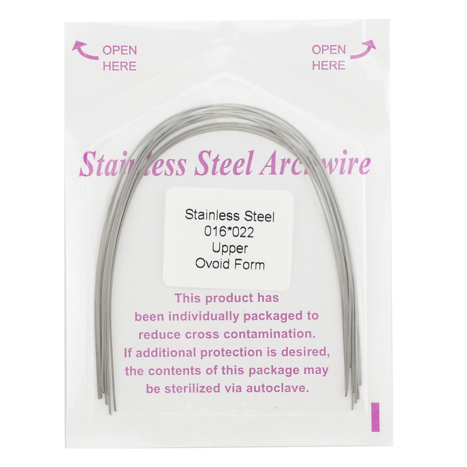 100pcs Dental Orthodontic Arch Wire Stainless Steel Ovoid Form Round Rectangular