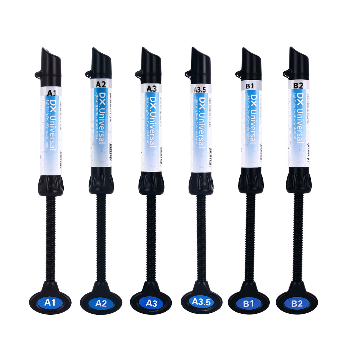 Dentex Dental Curing Light Type Composite Resin Shade A1 A2 A3 A3.5 B1