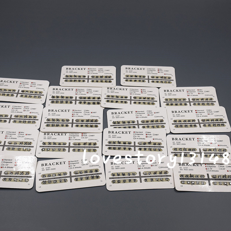 20 Pcs/Pack Dental Orthodontic Edgewise 3 Hook 022″ Slot Metal Brackets Braces