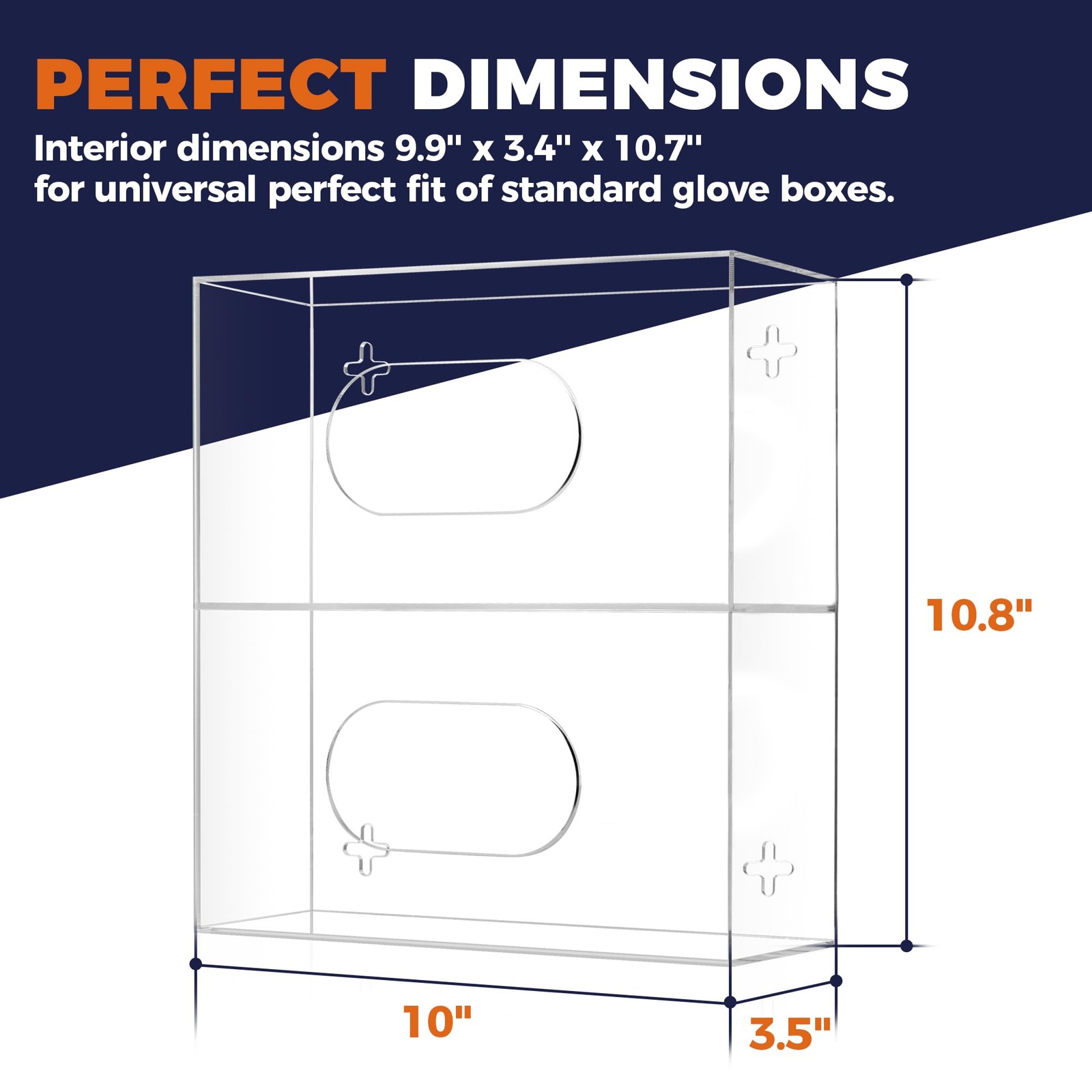 Double Glove Box Holder Wall Mount Dispenser Disposable Medical Kitchen Gloves