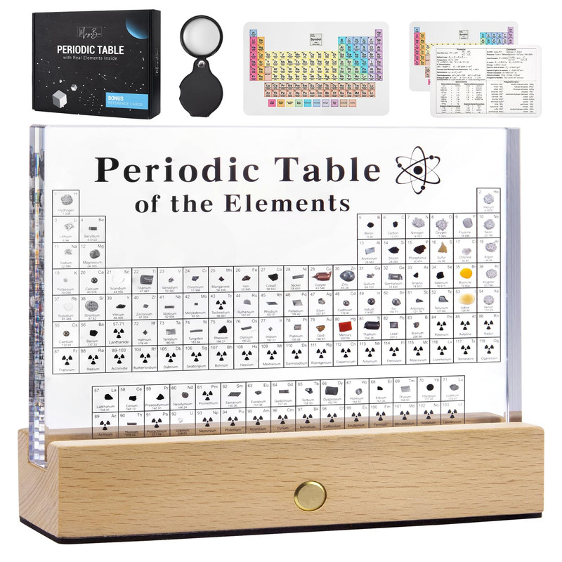 Megabox Large Periodic Table Of Elements 83 Real Elements Acrylic Periodic