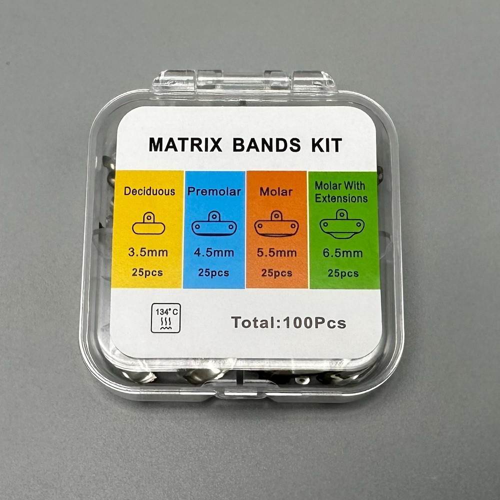 Dental Matrix Bands Ring Sectional Matrice M4 Matrix 50pcs Matrices Bands Plier