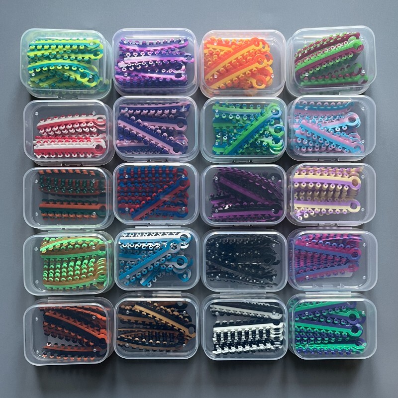 1Box/320pcs Dental Ligature Ties Orthodontic Elastic Rubber Bands Mix Colors