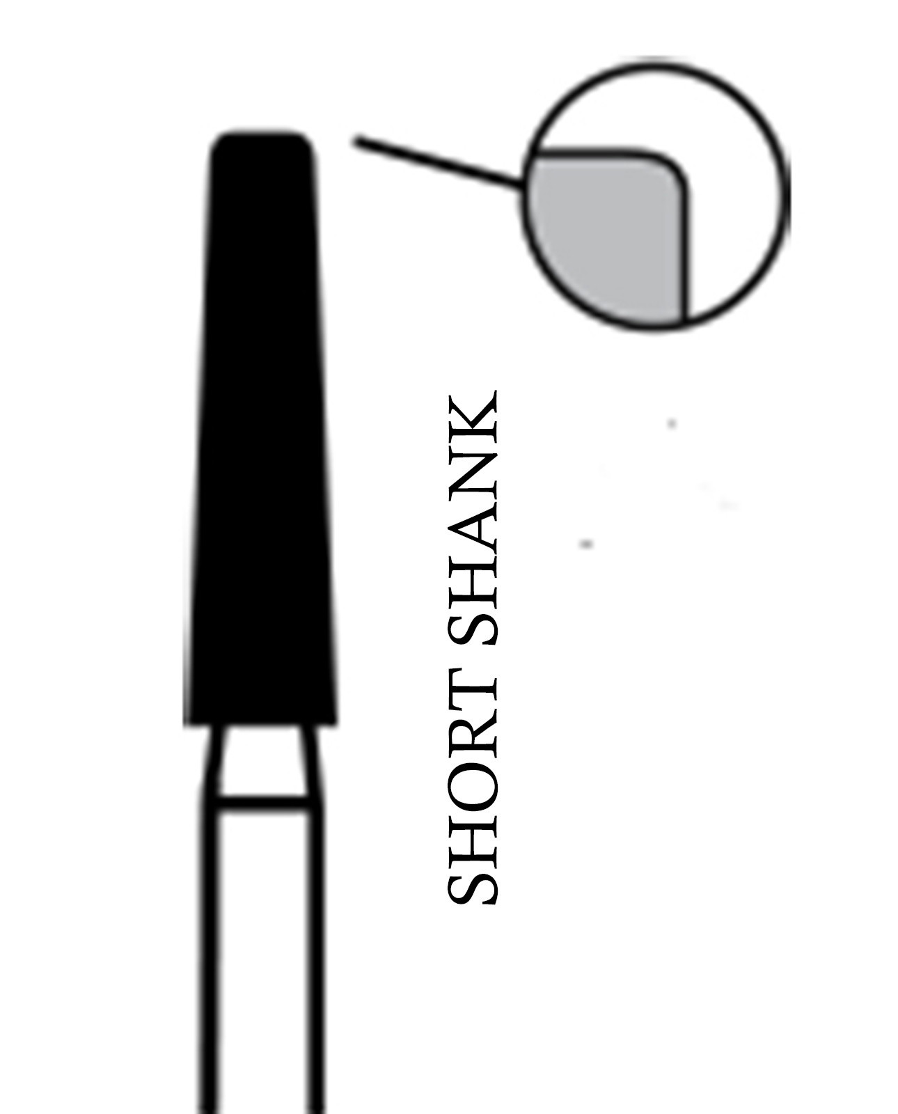 CROSSTECH Dental Diamond Short-Shank MODIFIEDSHOULDER-847KR/018C, MB4LRC-5Burs