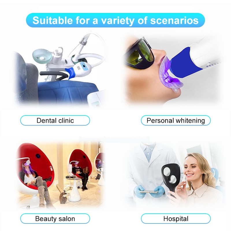 Dental Cold Light Teeth Whitening Machine Lamp Bleaching 40W Blue 8*LED Light
