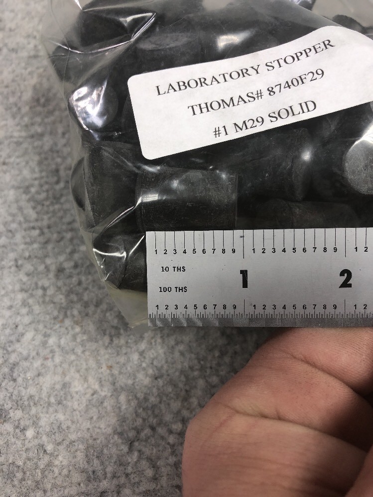 1 Lb Bag of THOMAS SCIENTIFIC/PLASTICOID Size #1 Rubber Stoppers