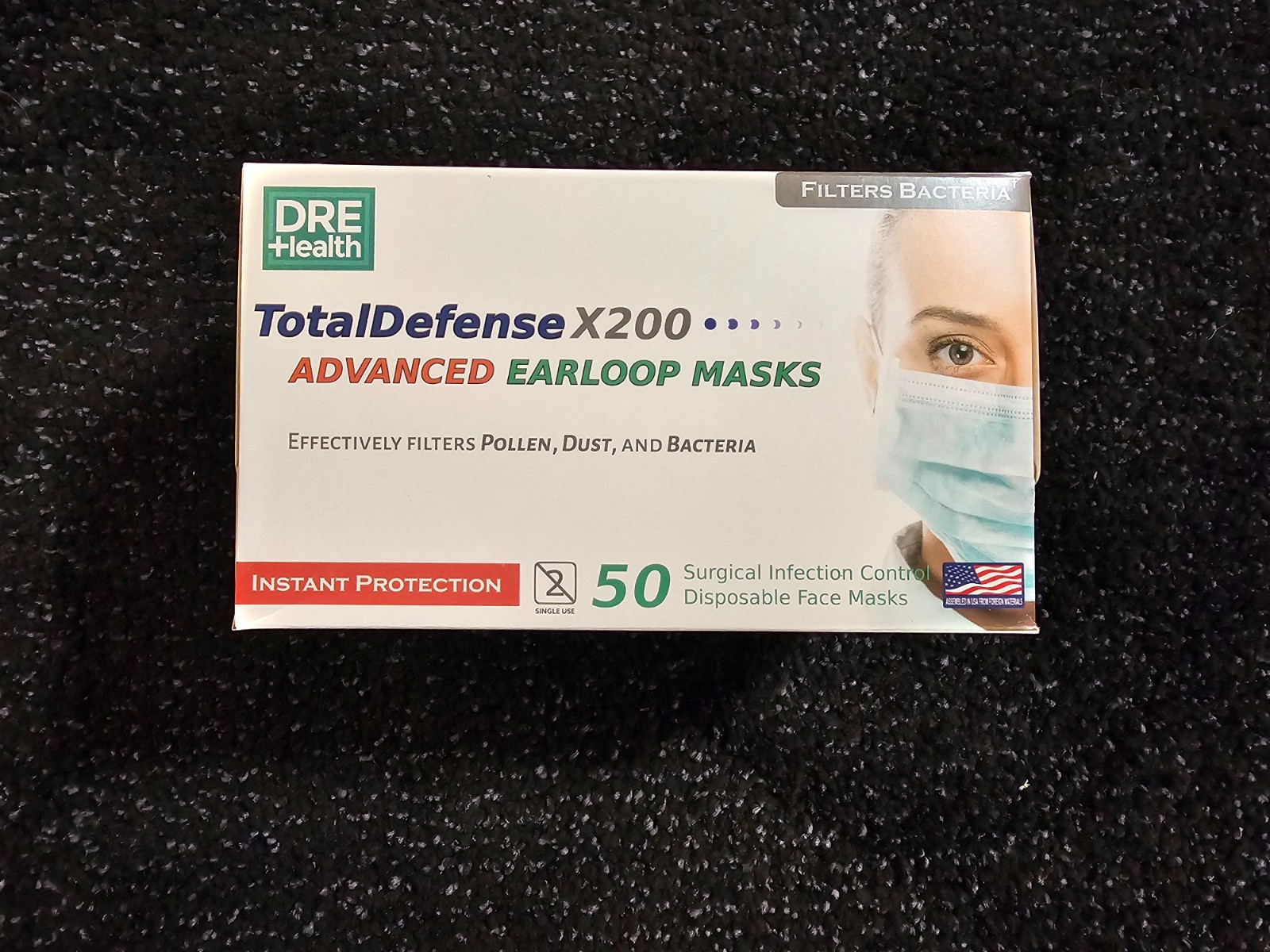 (QTY 1000) Dre Health DREIWMCS2 3 Ply Advanced Ear Loop Disposable Face Masks