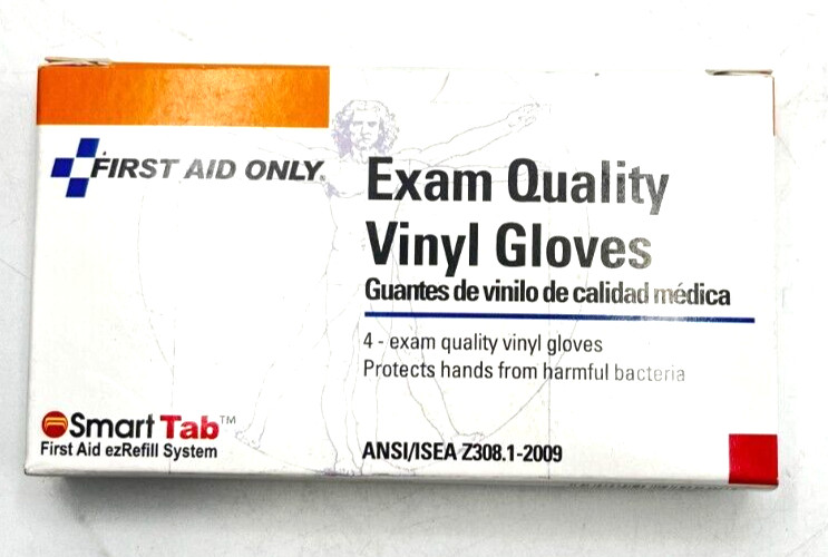LOT OF 5 FIRST AID ONLY AN5112 INCLUDES 4 EXAM QUALITY VINYL GLOVES IN BOX