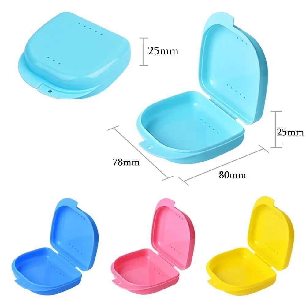 Retainer Case Mouth Guard Case Denture Box Dental Appliance Holder Portable