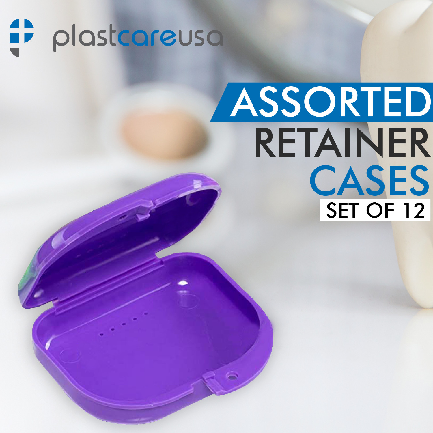 24 Sealed Assorted Dental Retainer Boxes Denture Case, Mouthguard Containers Box
