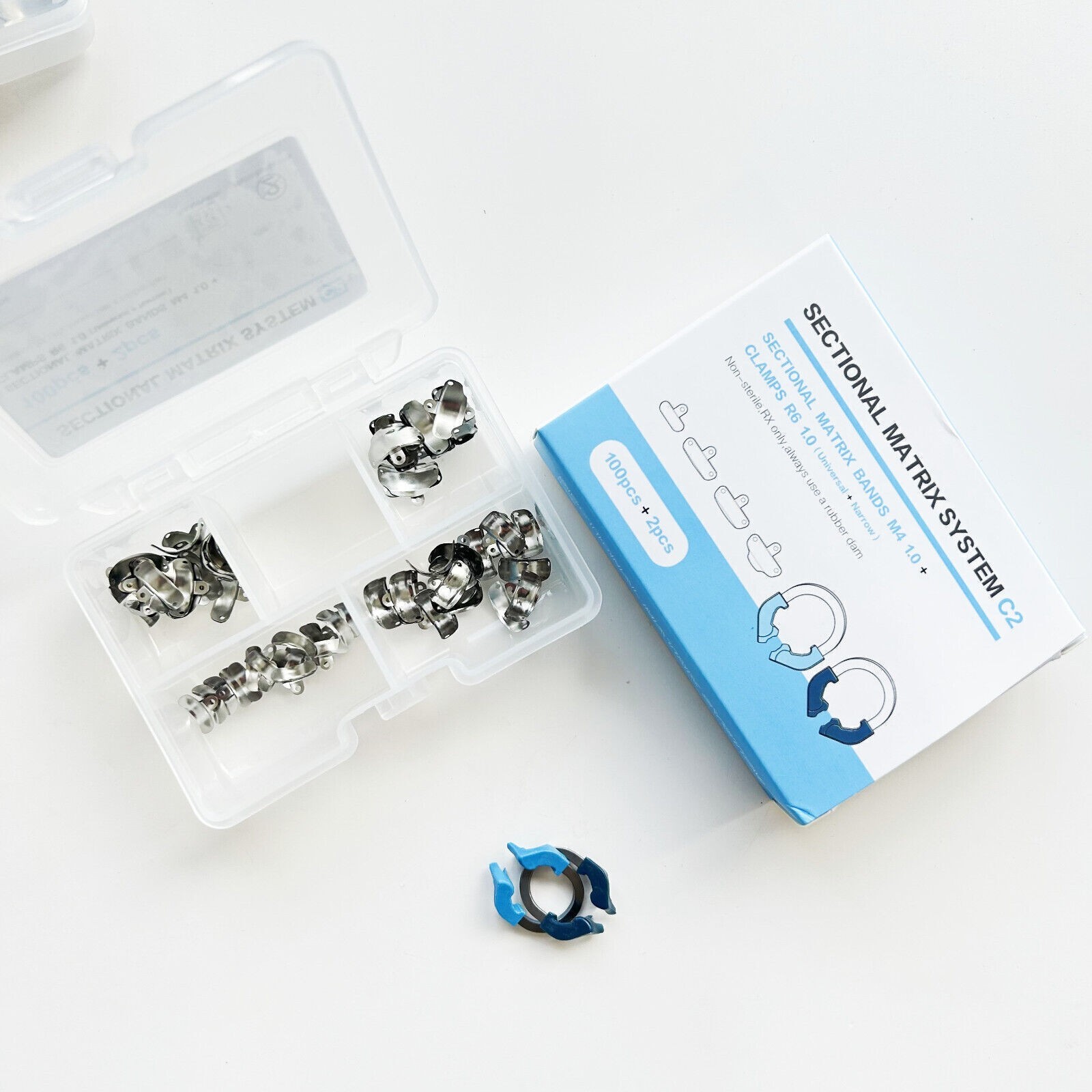 Dental Sectional Matrix Bands 4.5 5.5 6.5 Niti Retaining Rings Wedges Palodent