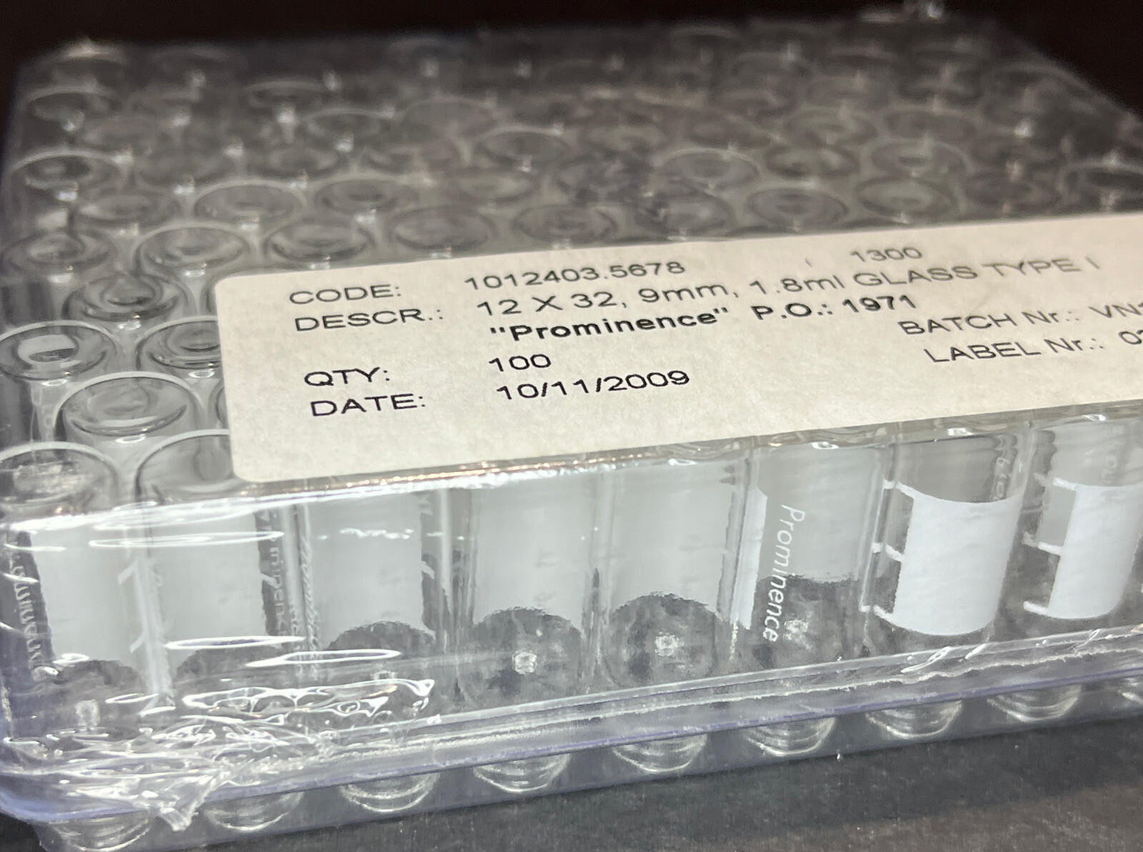 VWR Clear Glass Vial 1.8 ml 9 mm Screw Neck 12 x 32 mm Total of 100 Vials