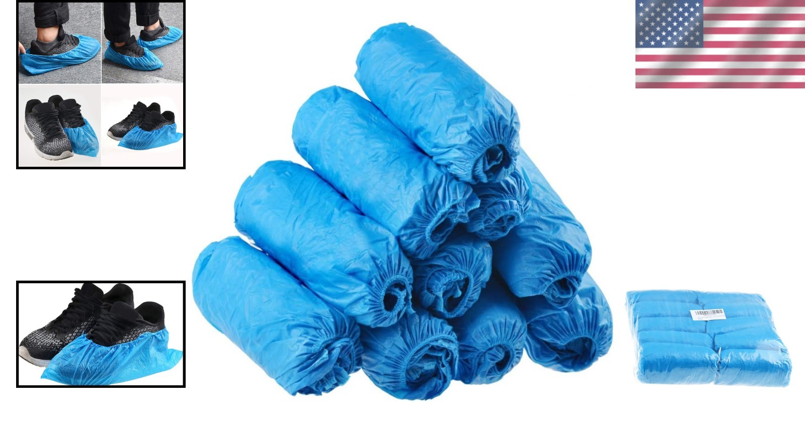 Durable Waterproof Shoe Covers – 100 Pack, Perfect for Indoor Protection