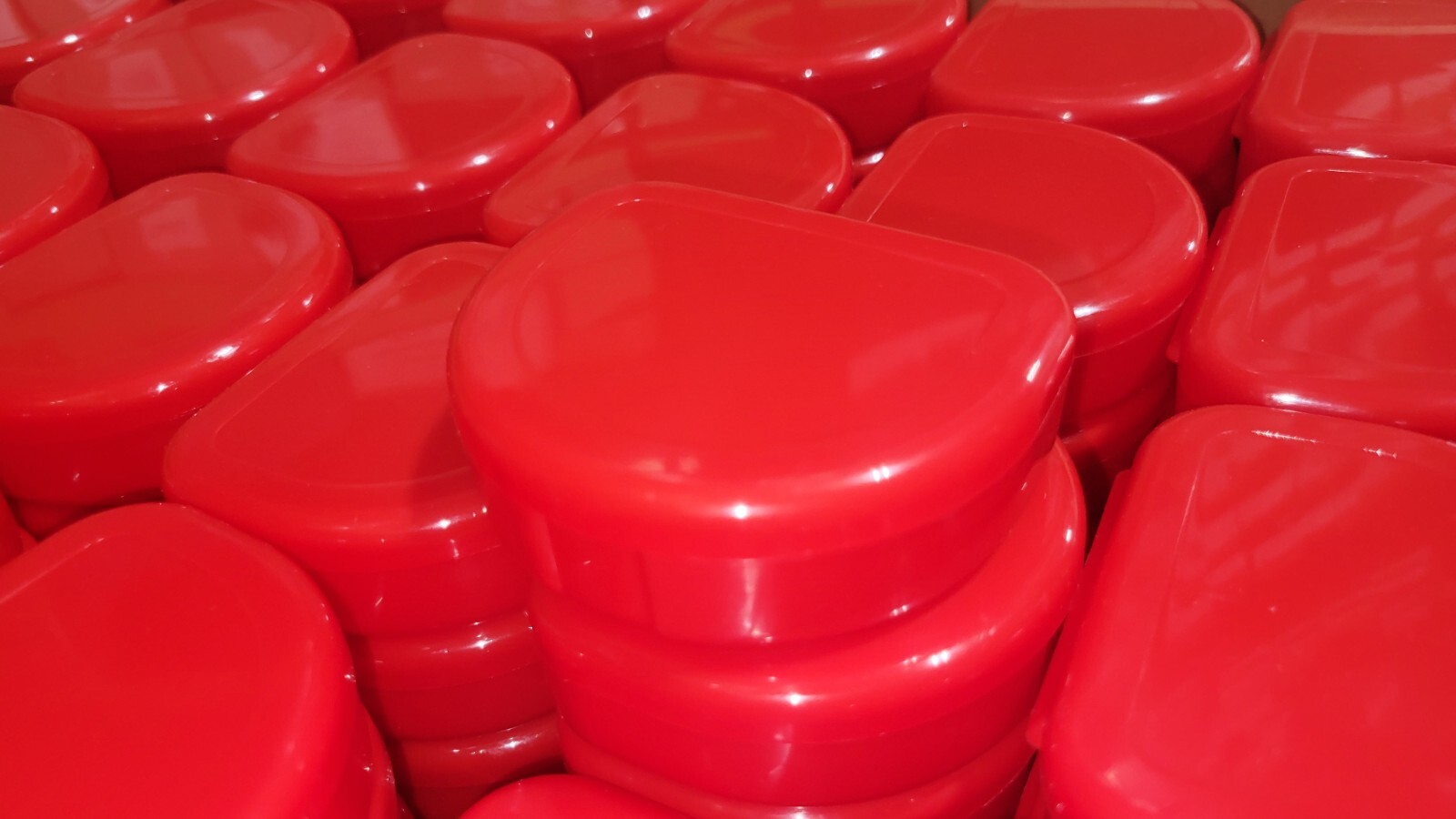 500 Red Retainer Aligner Box Orthodontic Dental Cases Mouth guard, Storage Case
