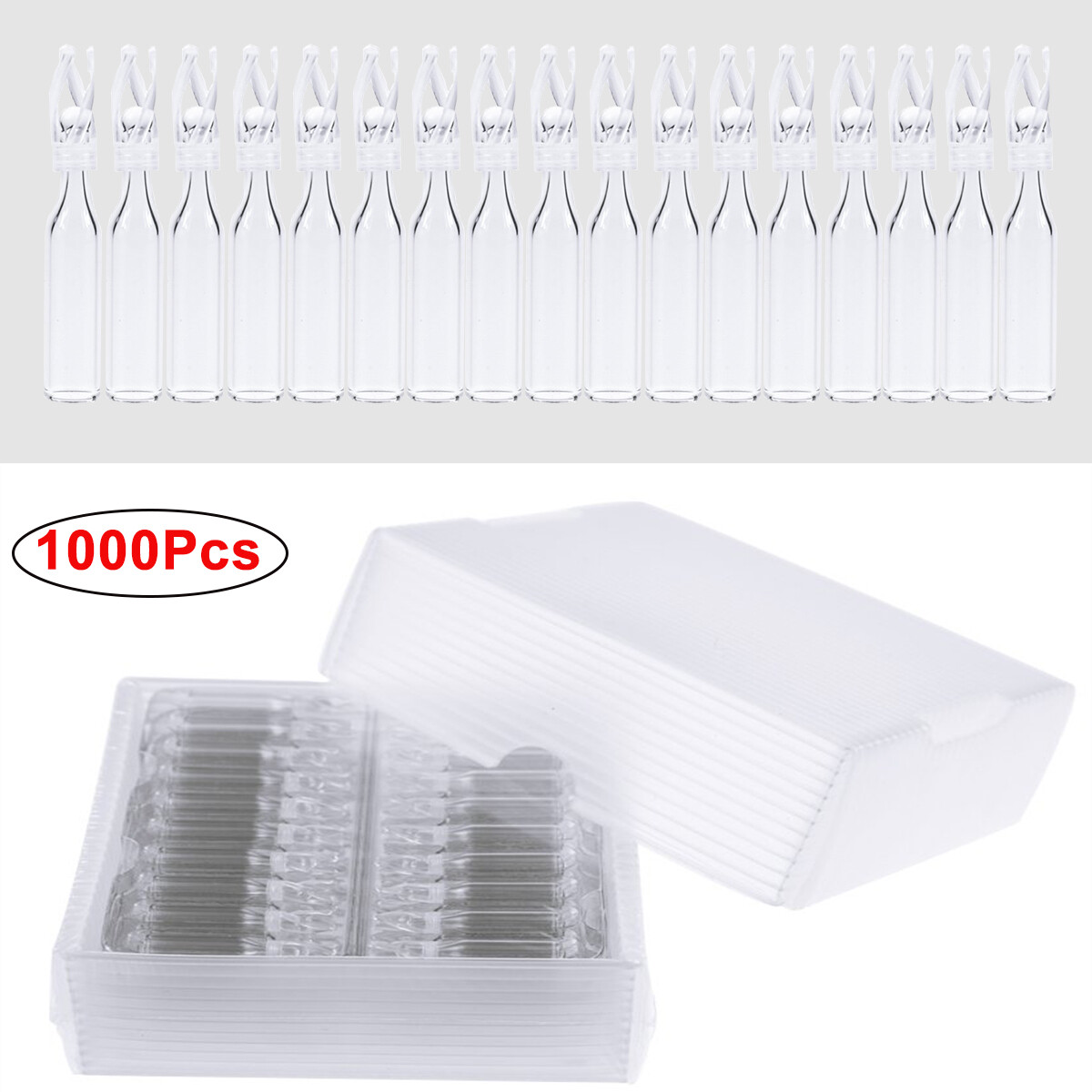 2000x 2mL Autosampler Vials 9-425 Clear,9mm Screw Cap|250ul Vial Micro-Insert GC