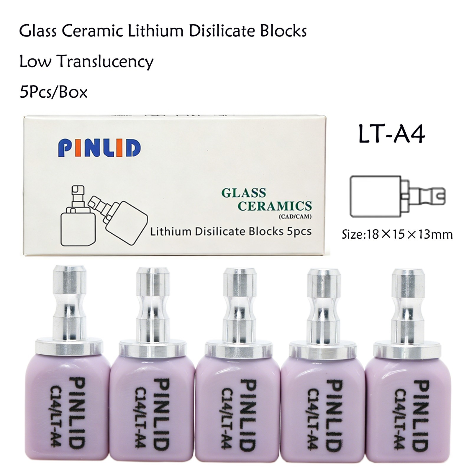 C14 Dental Emax Glass Ceramic Block LT A3 Lithium Disilicate CAD/CAM CEREC Block