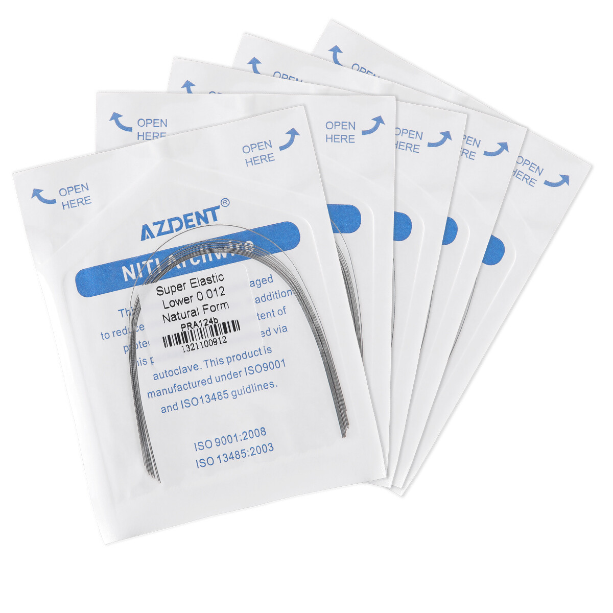 AZDENT Dental Orthodontic Niti Arch Wire Super Elastic Natural Nature Form Round