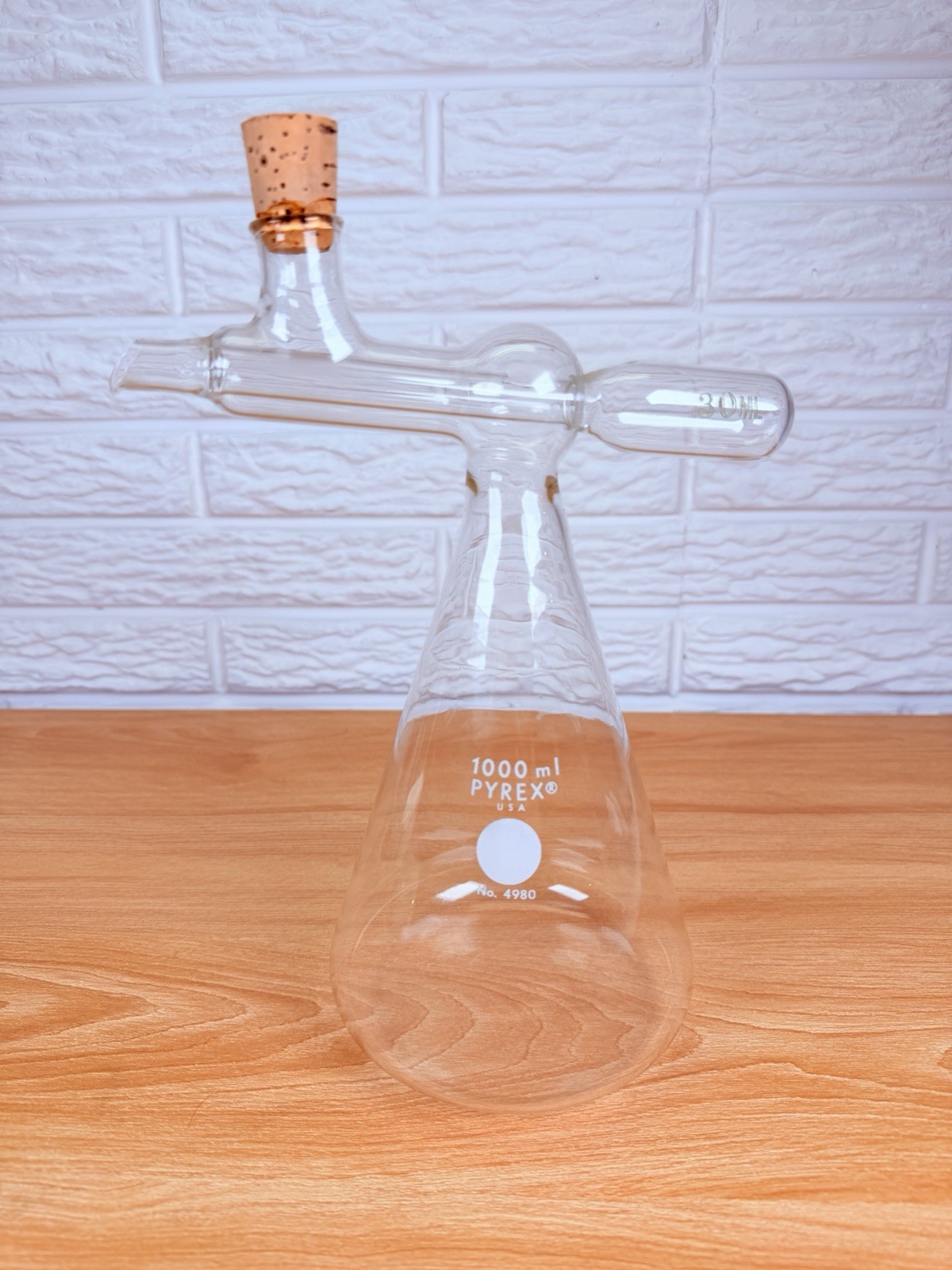 Vintage PYREX USA No. 4980 1000mL Automatic Tilt Measure Flask Dispenser 30mL