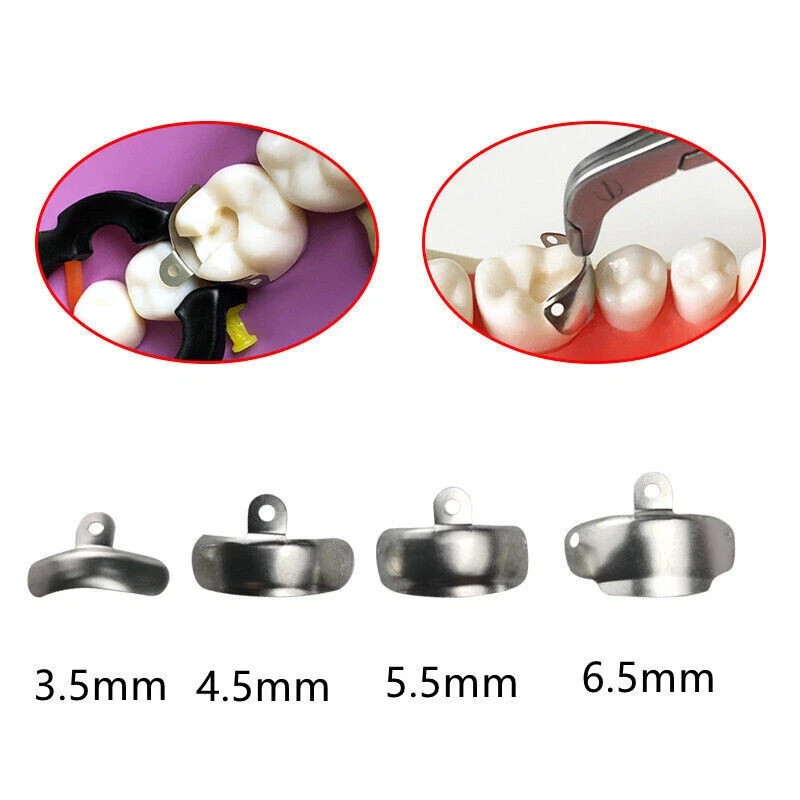 Dental Matrix Bands M4 Sectional Contoured System Metal Matrices Refill 50Pcs