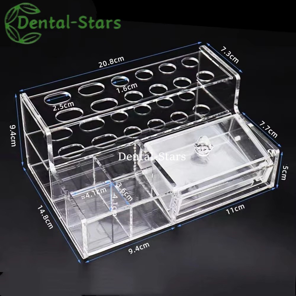 Dental Composite Syringe Acrylic Organizer Holder Resin Applicator Adhesive Rack